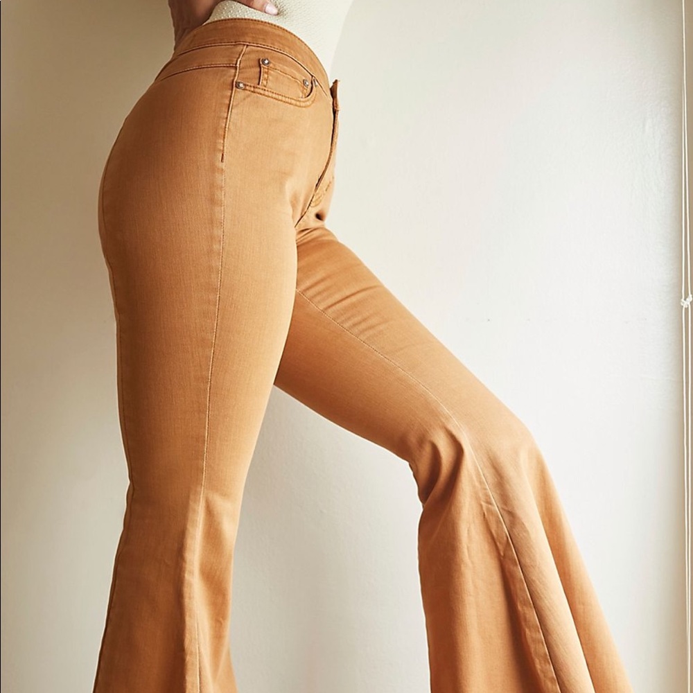Free People CRVY Super High Rise Flare Jean